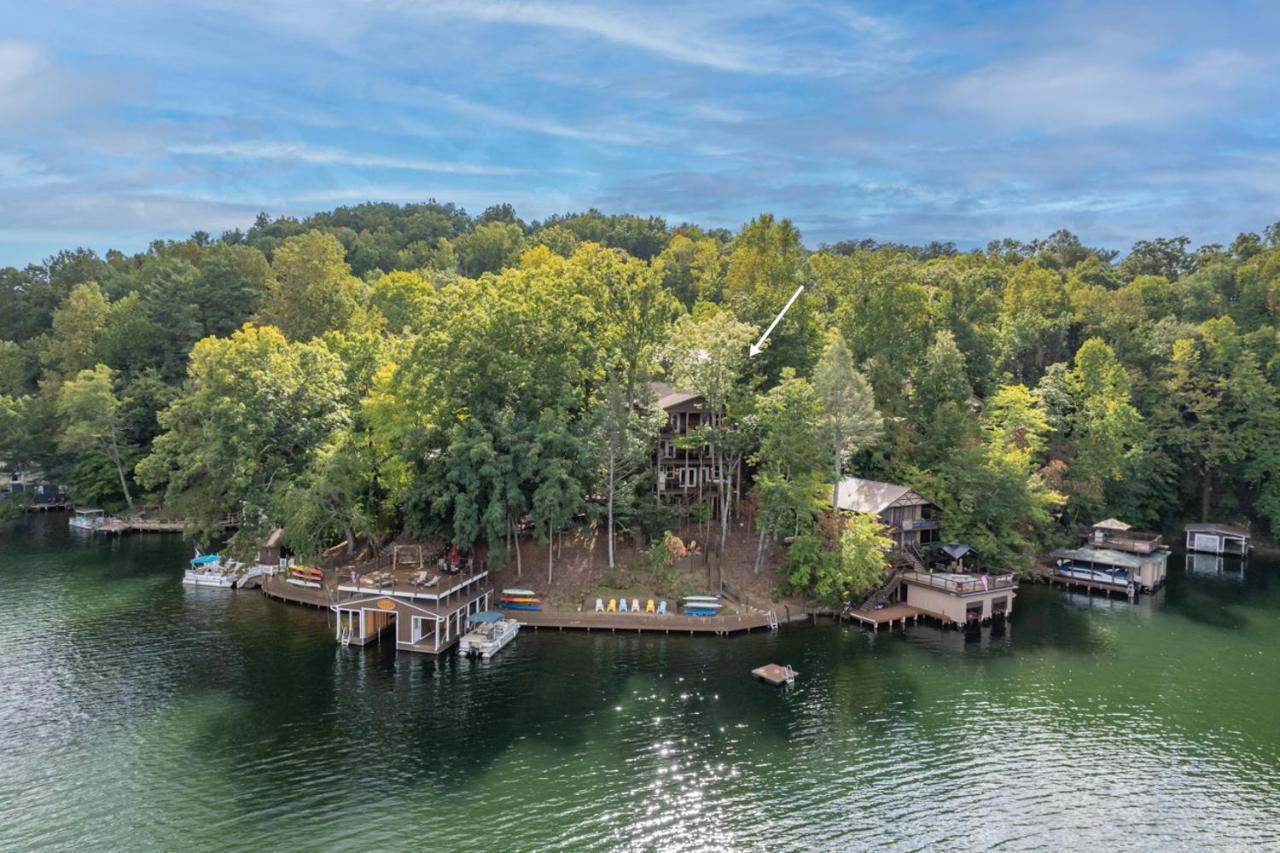 Russell'S Fort At White Oak Point: Historical Cabin On Lake Lure, Luxury, Direct Lake Access! Villa Екстериор снимка