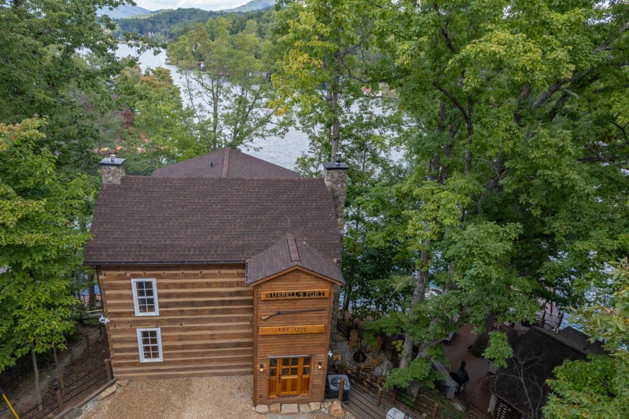 Russell'S Fort At White Oak Point: Historical Cabin On Lake Lure, Luxury, Direct Lake Access! Villa Екстериор снимка