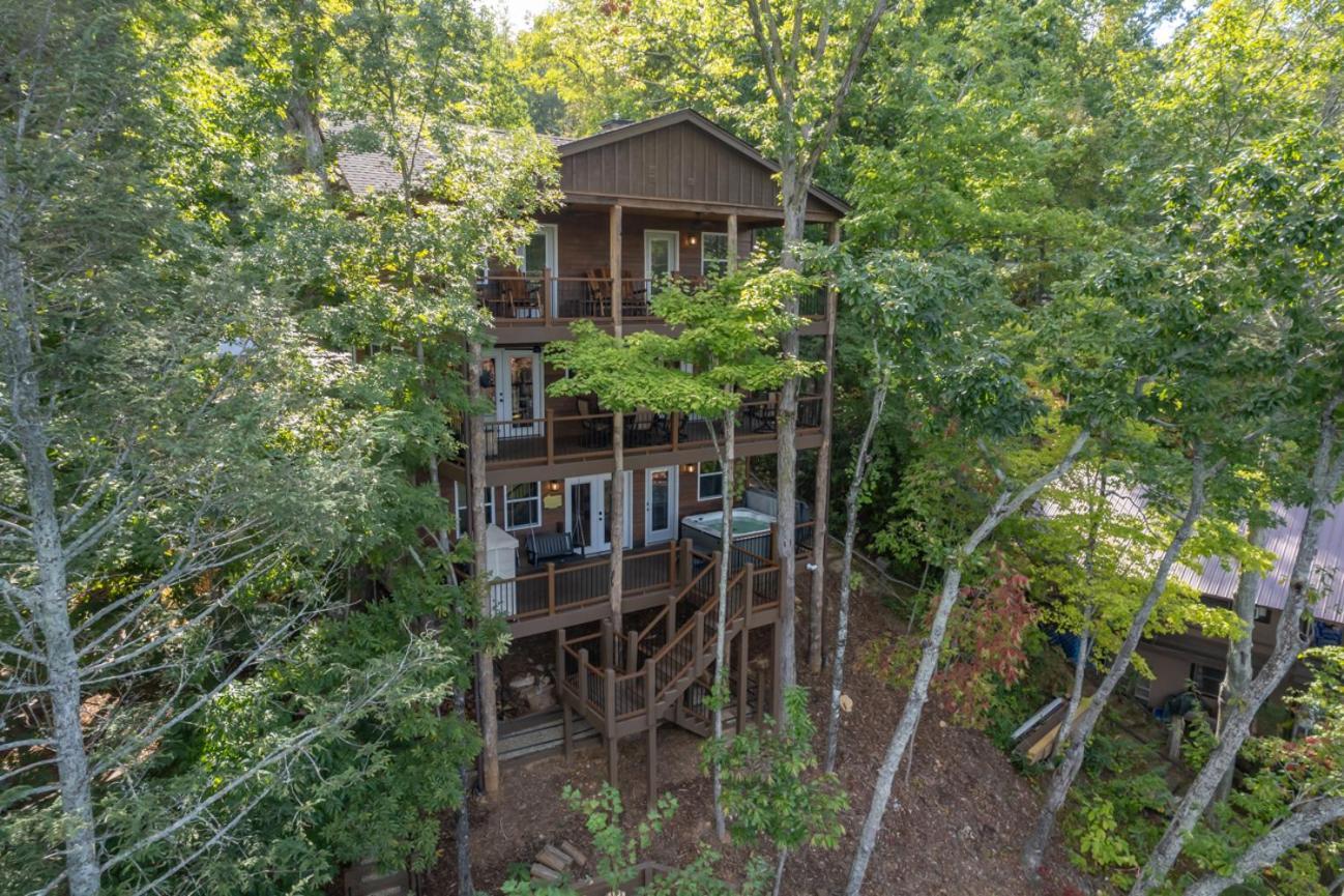 Russell'S Fort At White Oak Point: Historical Cabin On Lake Lure, Luxury, Direct Lake Access! Villa Екстериор снимка